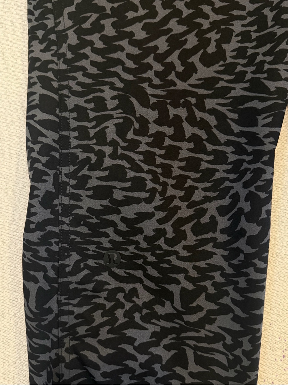 lululemon Black & Charcoal Camouflage Print Leggings